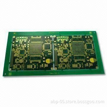 4-layer PCB Board with BGA, Line Width, Space of 4/4 Mils, 3oz Copper Thickness, RoHS Mark